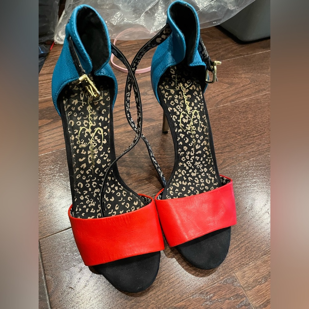 Color block heels